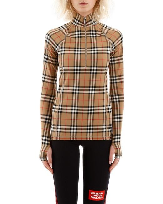 BURBERRY - WOMEN'S VINTAGE CHECK FITTED TOP