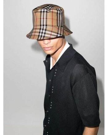 burberry-brown-Archive-Check-Cotton-Bucket-Hat