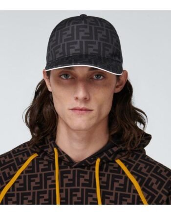 fendi-greyblackwhite-Cappello-da-baseball-FF